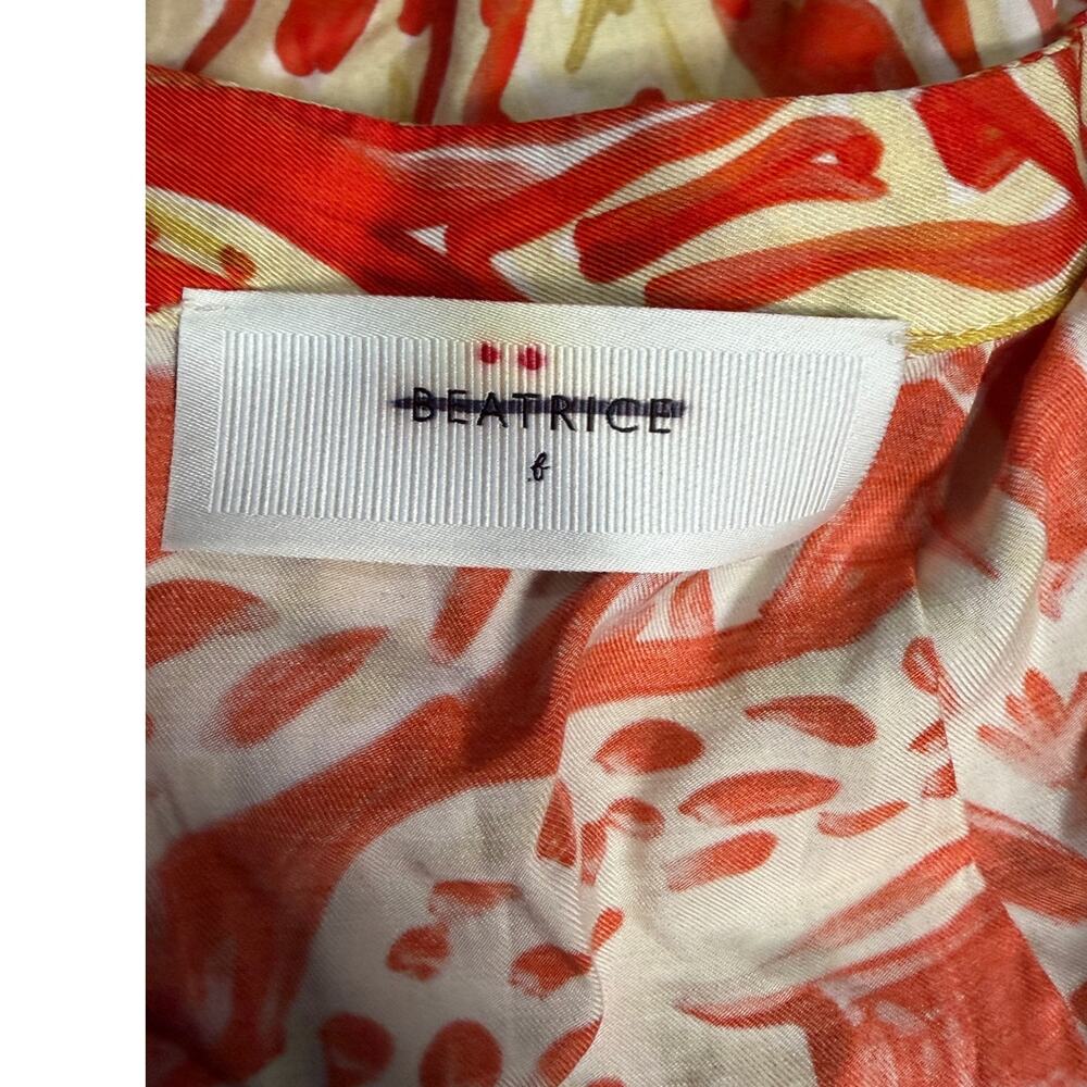 Anthropologie Beatrice .b Tiered Sleeveless Burnt Orange Maxi Dress Size Large - Picture 4 of 4
